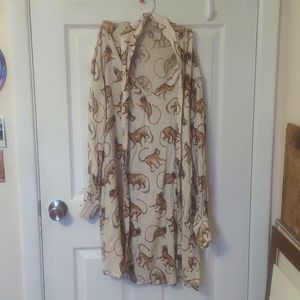 H&M monkey print tunic dress